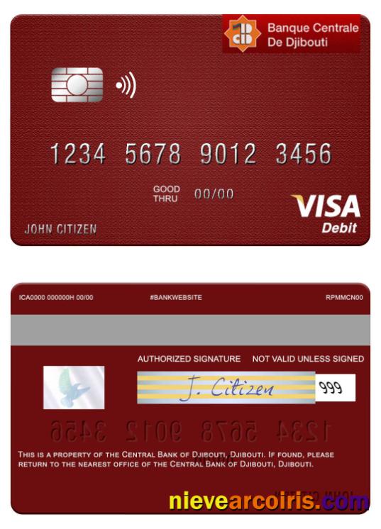 Djibouti Central Bank of Djibouti visa debit card